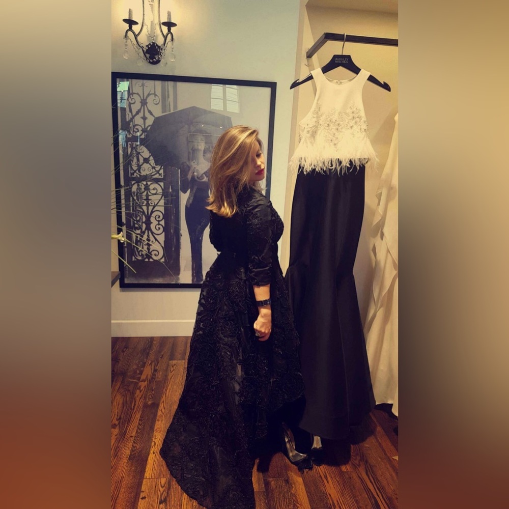 Black high low dress